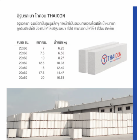 Taicon lightweight brick, size 20x60x7.5 cm. - Image 3